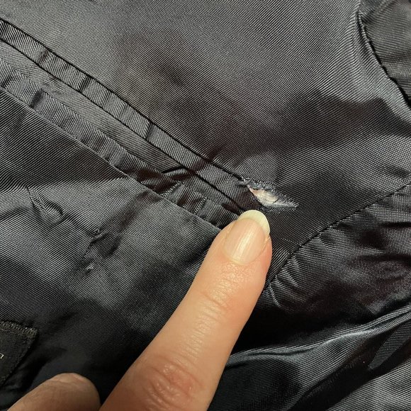 Lands End Navy Blue Wool 2 Gold Button Single Vent Sport Coat Blazer Mens 43 R - Picture 10 of 11